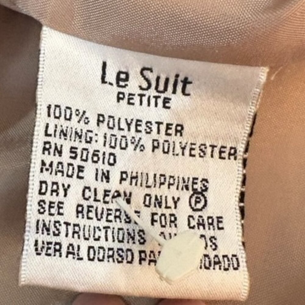 Le Suit women's petite blazer size 14P Taupe - Picture 5 of 5